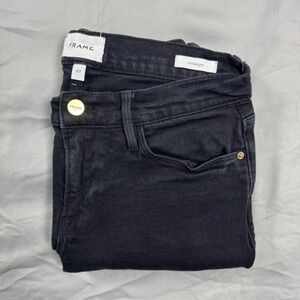 FRAME Le Garçon Black Skinny Jeans Women's Size 27 Goth